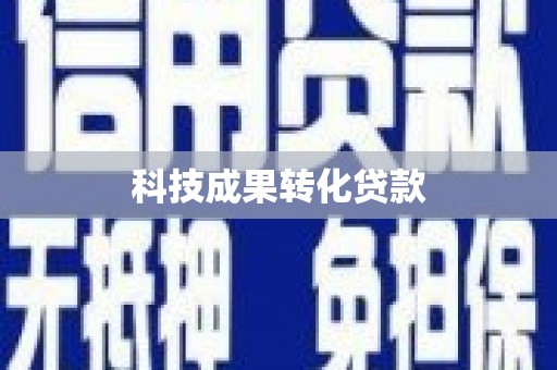 江都科技成果转化贷款