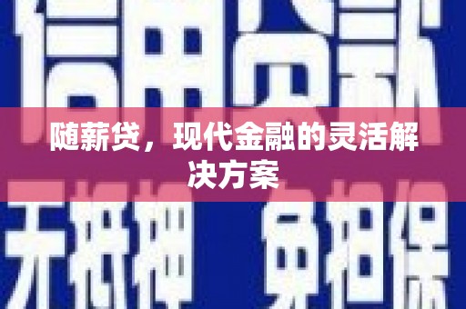 彝良随薪贷，现代金融的灵活解决方案