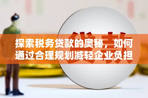 紫阳探索税务贷款的奥秘，如何通过合理规划减轻企业负担