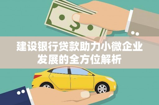 连南建设银行贷款助力小微企业发展的全方位解析