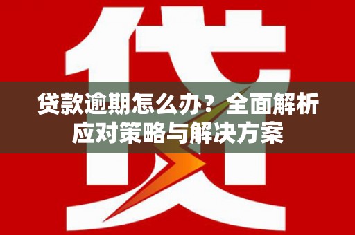 北关贷款逾期怎么办？全面解析应对策略与解决方案