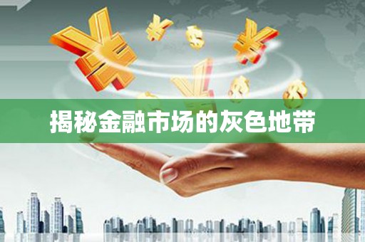 晋中揭秘金融市场的灰色地带